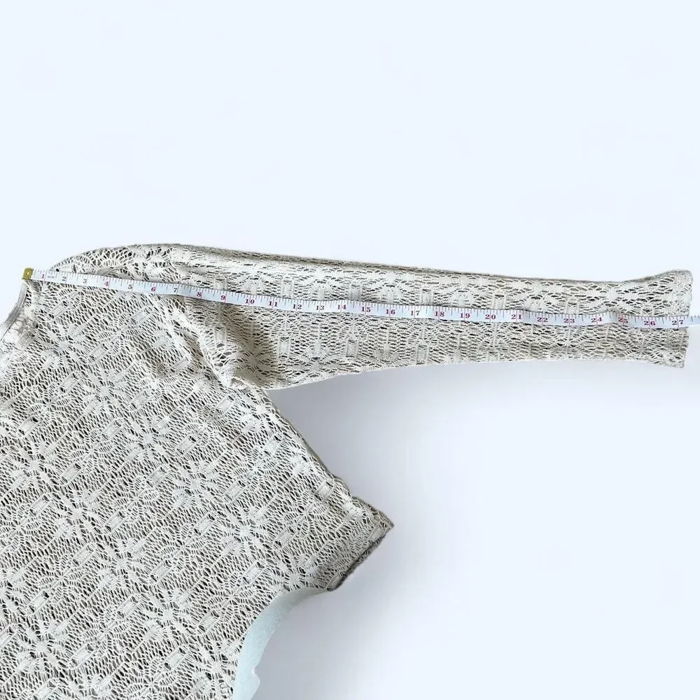 White Crochet Blouse- Boho Blouse - Picture 5 of 8